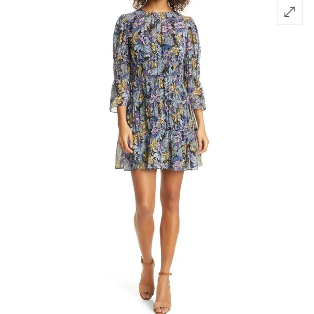 Cinq a Sept paradise Floral June dress mini size 4